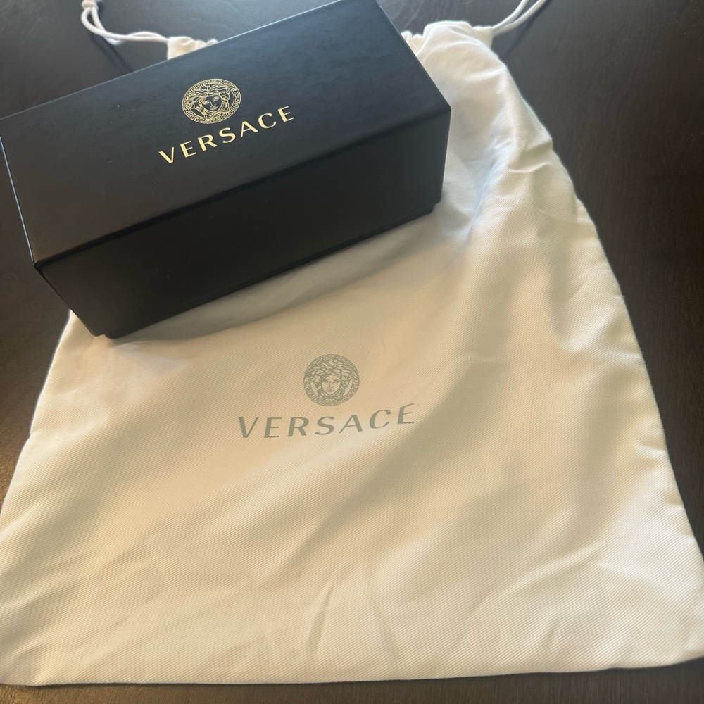 Versace Black sunglass Box with White dust Bag